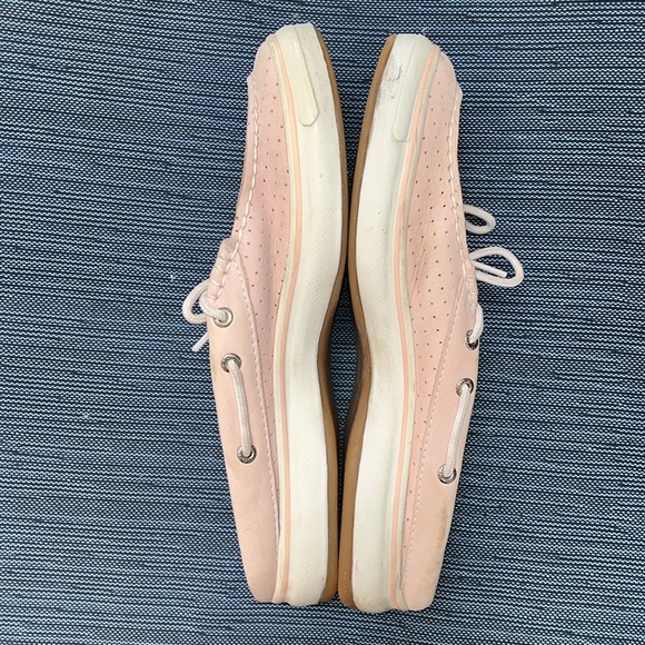 EUC WOMEN’S SIZE 9 PALE PINK SPERRY TOPSIDER LEATHER LOAFERS/MULES - Picture 4 of 6